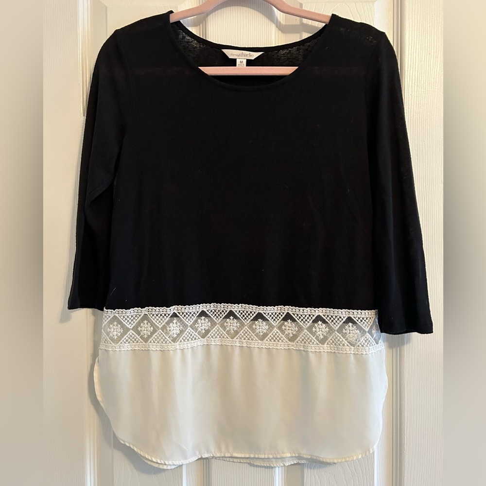 Black & White Sweater Top